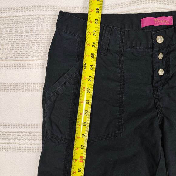 Thalia Sodi Black Capri Pants 5 Pocket Cargo Style Size 11/12 - Picture 4 of 8